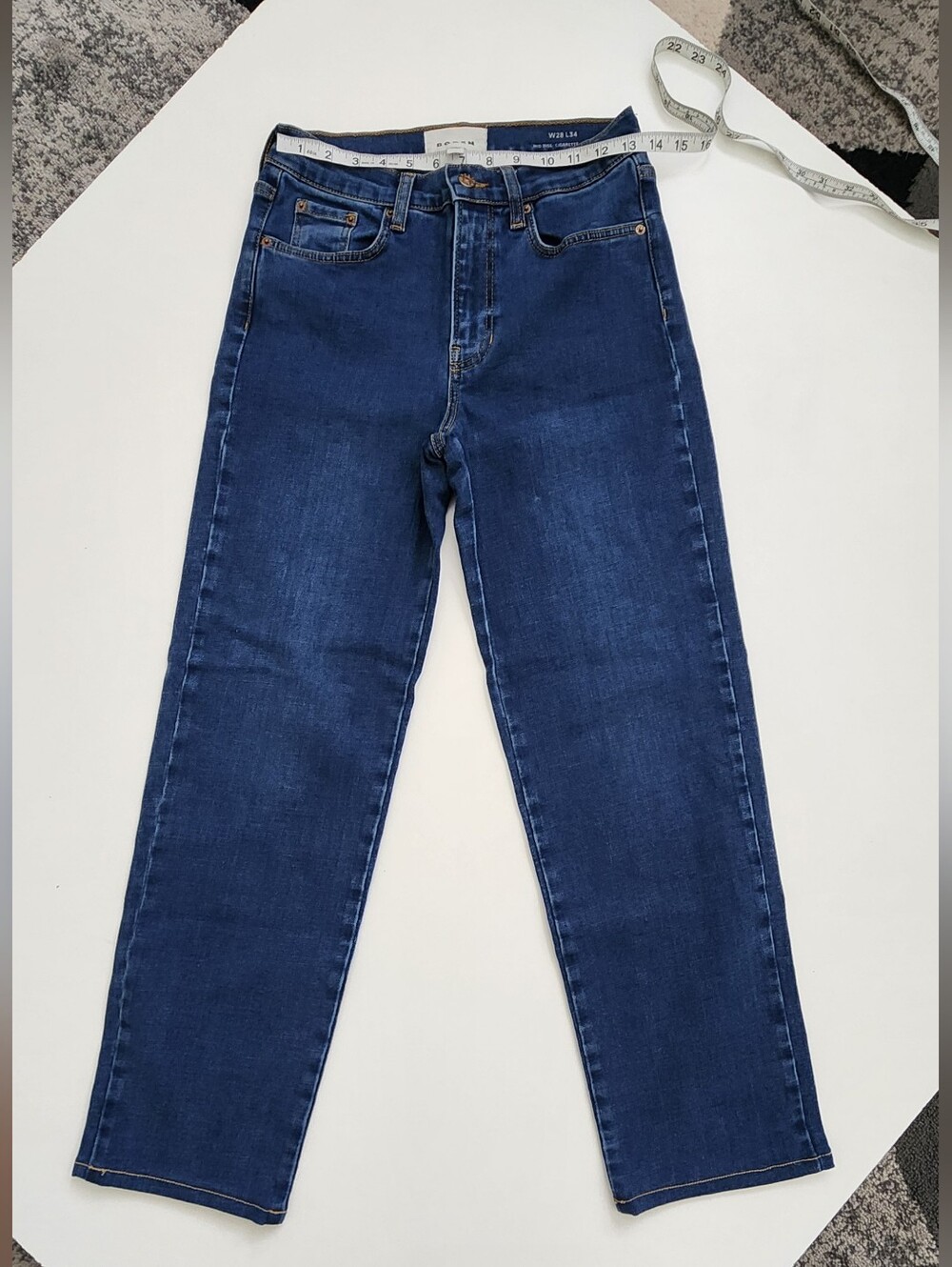 Boden Mid Rise Cigarette Jeans Dark Wash Denim Size W28 L34